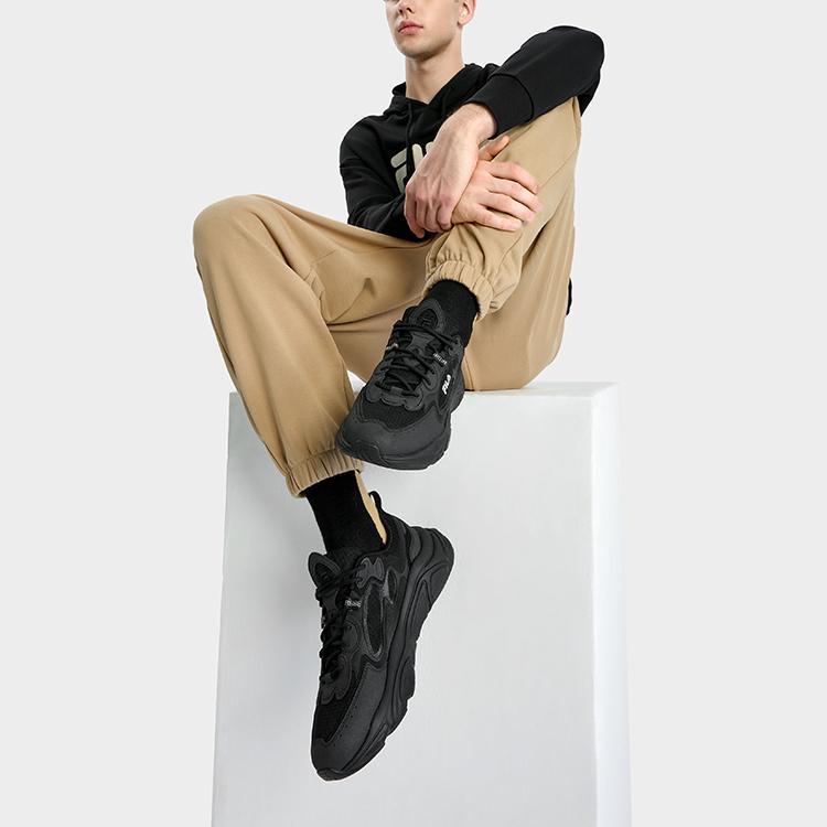 New FILA Running Shoes Low NonSlip Shoes 'Black' F12M332117FBK