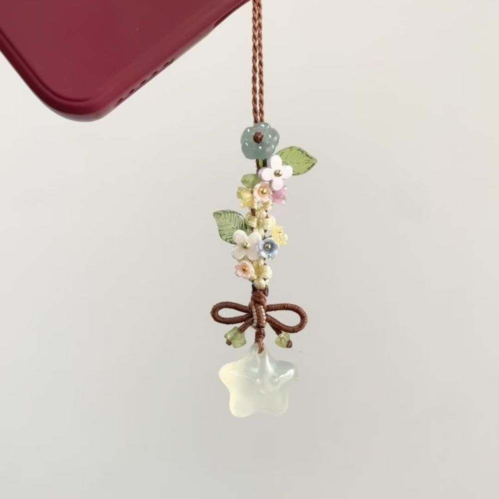 Ice Transparent Mobile Bag Pendant Chinese Style Mobile Phone Strap  Women Girls