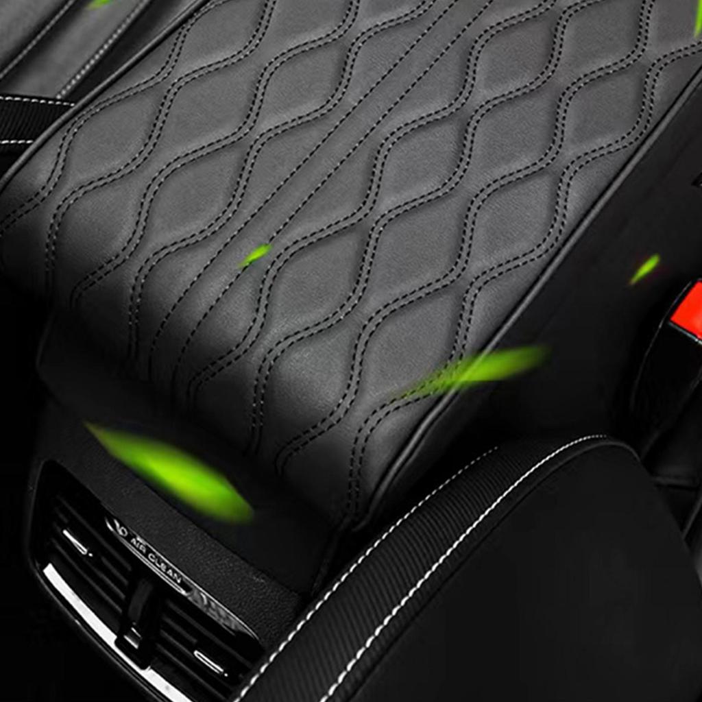 Car Armrest Pad Pu Leather Protective Comfortable Pad Car Arm Rest Cover For Autos Road Trip Truck Most Vehicle Suv Men Women