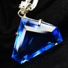 NATURAL Brazilian Blue Topaz 124 Ct Fancy 925 Sterling Silver Pendant