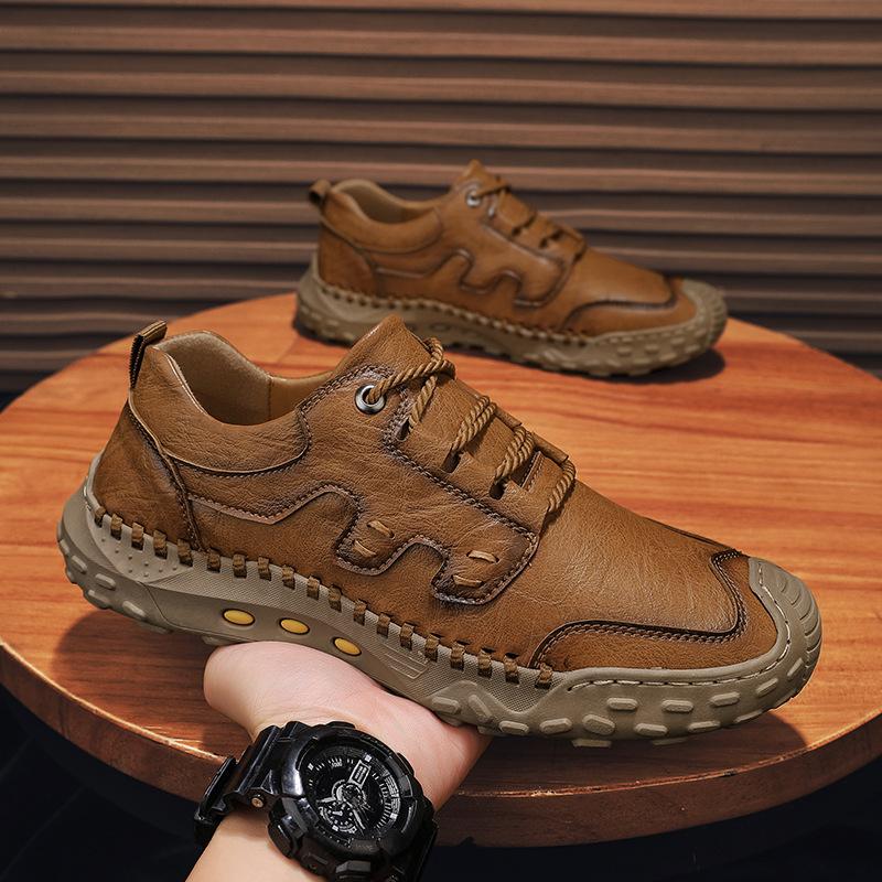 

Чоловіче взуття 2024 весняно-осінній тренд універсальне ретро нековзна м яка підошва великий розмір 4748 повсякденне шкіряне взуття 48