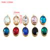 5pcs Colorful Crystal Charms Stainless Steel Geometry Oval Star Flower Charm Earrings Pendants for DIY Necklace Jewelry Findings