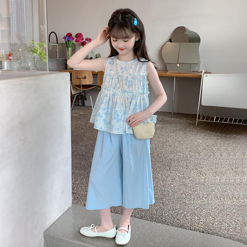 Girls Ruffle Lace Sleeveless Summer Set with Bag 130
