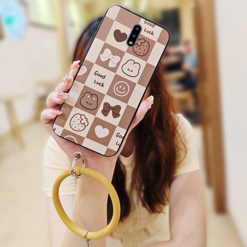 

Ring Anti-knock Phone Case For Nokia 2.3 Bracelet Back Cover Solid Color Youth Soft Case Funny Cute Dirt-resistant Nokia 2.3