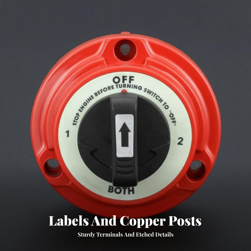 Red Resin Dual Battery Switch Vehicle Power Part Heavy Duty