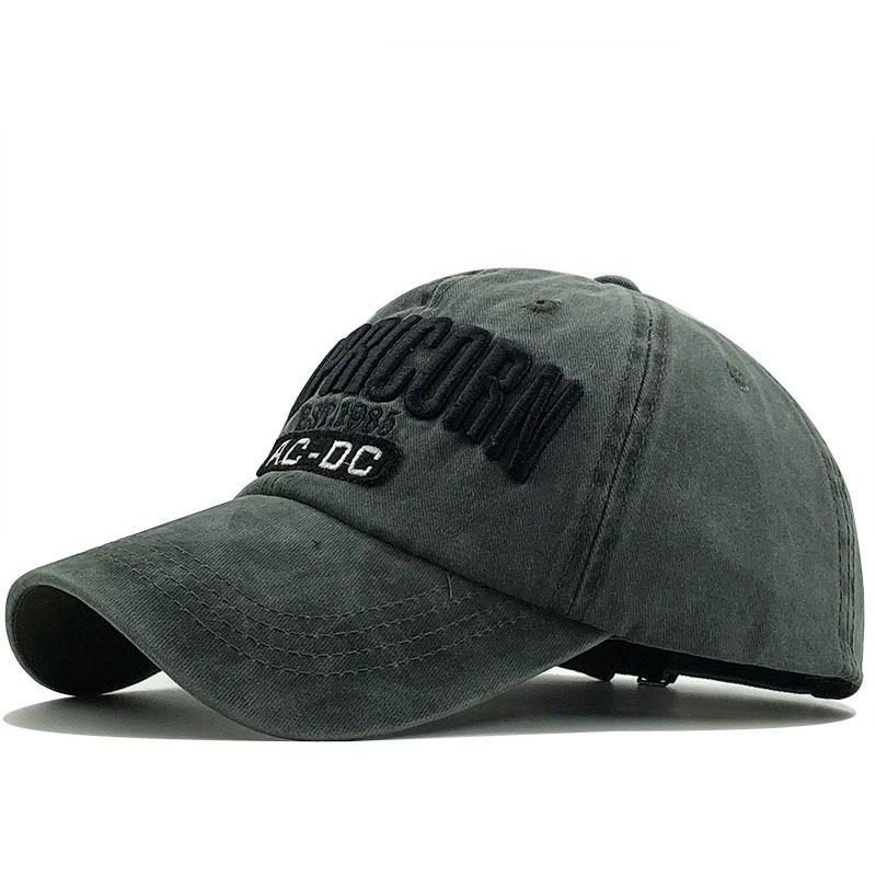 Fishing Hat Men's and Women's Autumn and Winter Washed Alphabet Tide Baseball Cap Men's Tide Alphabet Embroidered Denim Cap
