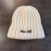 New York Lettering Knitted Hat With Windproof Warmth For Casual Gift Fashion