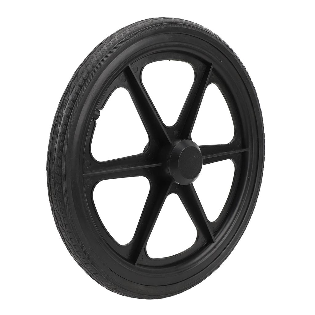 Wheelchair Rear Wheel Replacement Street Tire with Screw Parts Accessories Dia 35cm Black