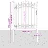 EMMEN Fence Gate with Spikes Steel 103 X 117 Cm Black