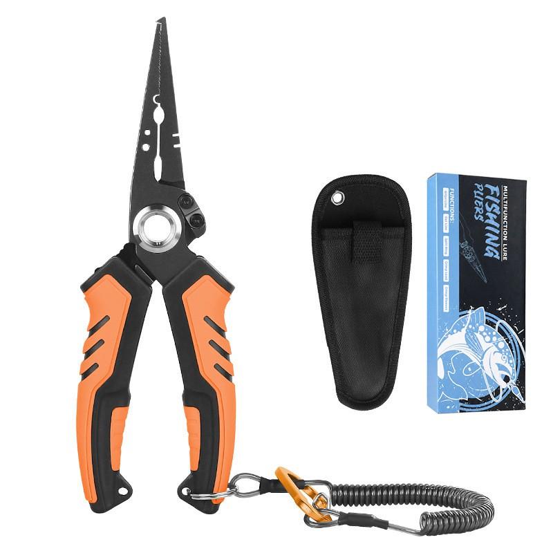 Multi-Function Fishing Pliers Bass Saltwater Lure Ring Opener Line Cutter Hook Remover Lead Crimper With Non-Slip