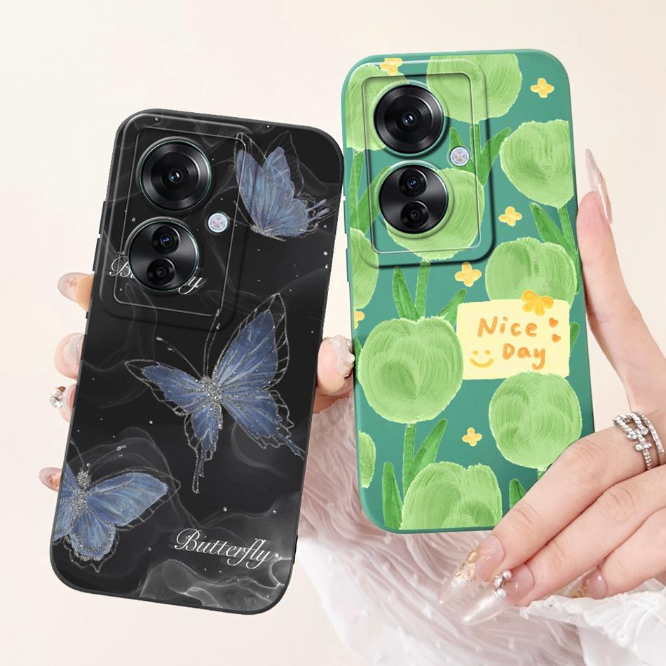For OPPO Reno11 F 5G Case Reno 11F CPH2603 2024 Elegant Printing Camera Protective Shockproof Soft Silicone Phone Cases