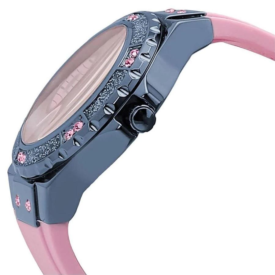 Guess Blue Dial Pink Silicone Strap Women's Quartz Watch - W0775L5