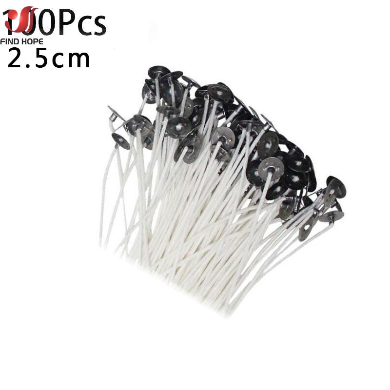 

100Pcs Candle Wicks 2.5/9/15/20cm Smokeless Wax Pure Cotton Core For DIY Candles Making Pre-Waxed Wick Handmade Material Tools