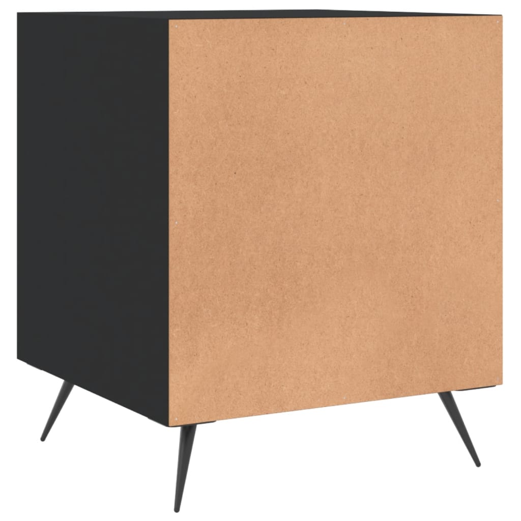 Nightstands 2 Pcs Black 40 X 40 X 50 Cm Engineered Wood
