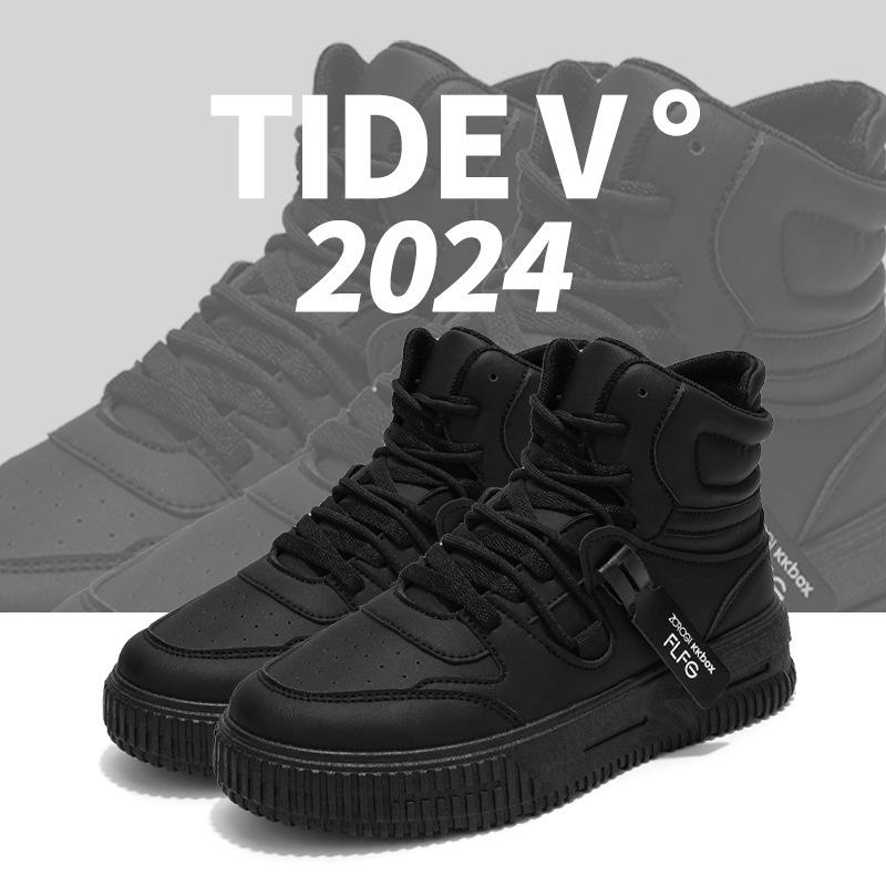 Wysokiej jakości Nowa Moda Codzienne Trampki Wysokie Buty Skateboardowe Buty Studenckie Mężczyźni i Kobiety Modne Odporne na Ścieranie Dwukolorowe Pary