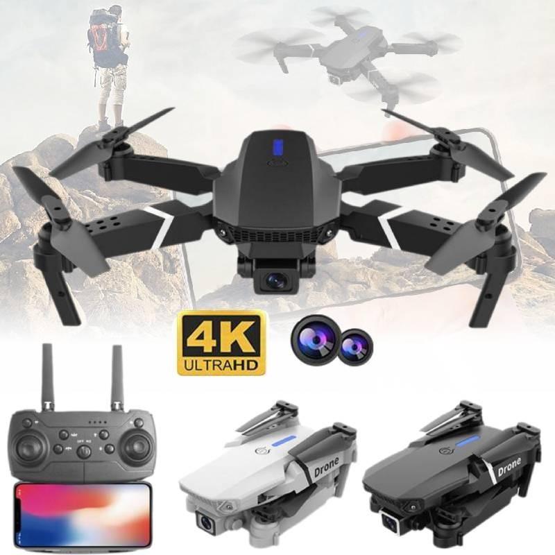E88 Pro 4k Dual Camera Foldable Drone Remote Control Quadcopters With Handheld Gift Box