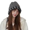 Hand stitched Edge  locked Woolen Hat for Women with Small Face  Winter Warm and Ear Protecting Knitted Lei Feng Hat