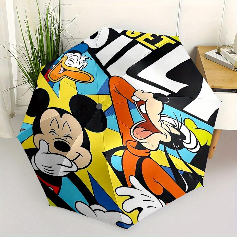 

Mickey Mouse,Goofy Themed Automatic Opening and Closing Folding Umbrella, Reinforced 8 Ribs, Compact Travel Design, Fashionable Folding Umbr