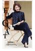 Korean Style Autumn Fashion Set: Middle-Aged Women's Casual Three-Piece Outfit Featuring Top, Wide-Leg Pants, and Vest.