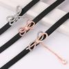 Collana Fiocco Xiaohongshu Catena Clavicola Choker Semplice Catena per il Collo Collare Collana Femminile