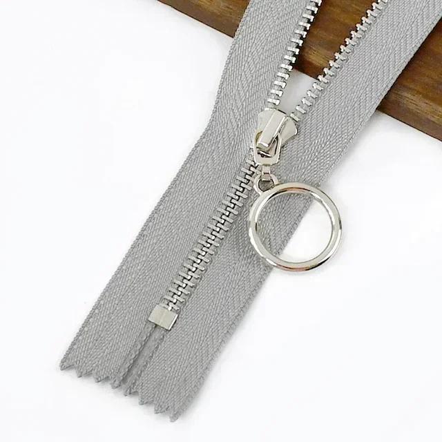 5Pcs Meetee 3# 15-30cm Metal Zippers Bags Closed End Auto Lock Zipper for Clothes Repair Kit DIY Sewing Material Accessories