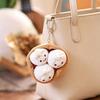 Weiche Dampfbrötchen Plüsch Schlüsselanhänger Niedliches Baozi Knödel Stofftier für Taschen Rucksäcke Kuschelige Mini Kissen Entzückendes Geburtstagsgeschenk für Kinder Essensliebhaber