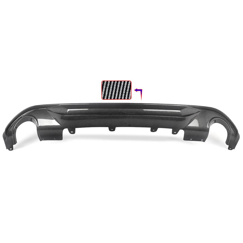 MLKQ6 For BMW F48 F49 X1 2016-2021 Carbon Fiber Look Rear Bumper Diffuser Lip AC Style