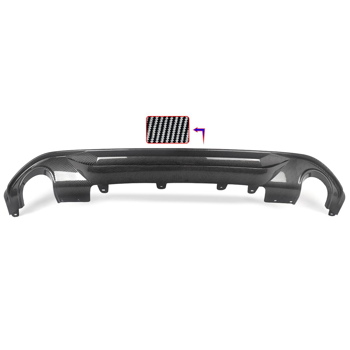 For BMW F48 F49 X1 2016-2021 Carbon Fiber Look Rear Bumper Diffuser Lip AC Style