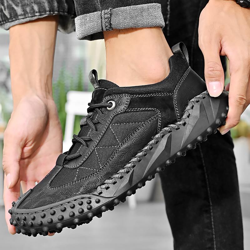 Męskie trampki Zamszowe męskie mokasyny Męskie buty biznesowe Ręcznie robione oddychające obuwie do chodzenia