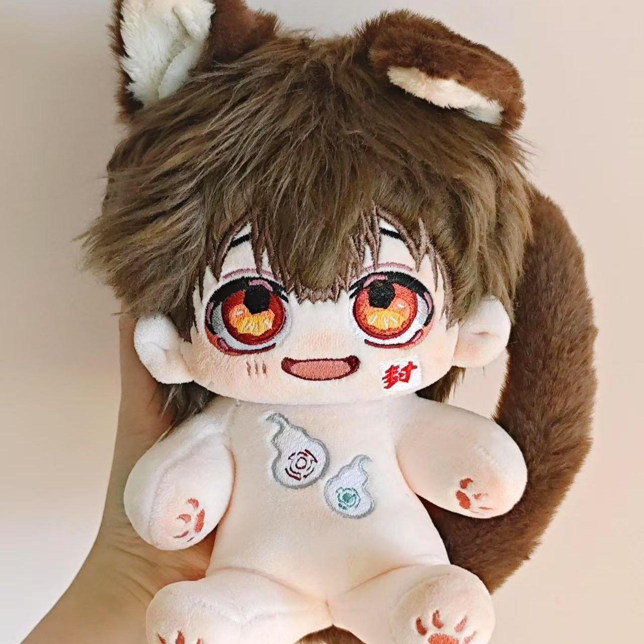 Gevuld 20cm Anime Toilet-Bound Hanako-Kun Hanako Pluche Verkleed Katoenen Pop Speelgoed Voor Kind Lichaam Pluche Speelgoed Cosplay Verzamelingen no skeleton black