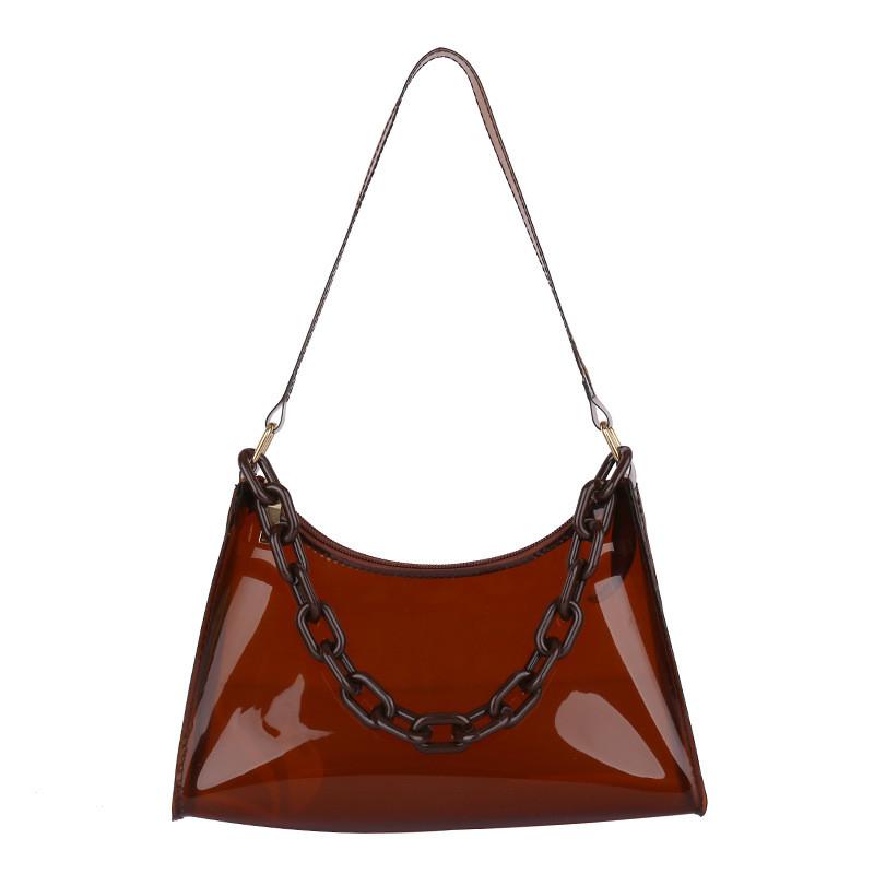 Transparent Pvc Small Womens Clutch Bag With Zipper Closure For Summer Outings