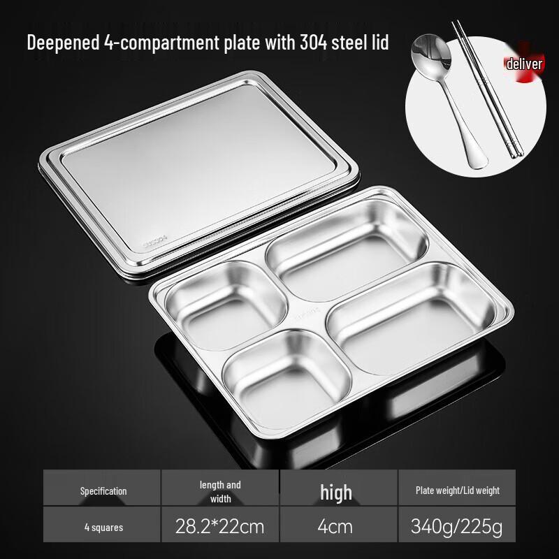

Divided 304 Stainless Steel Meal Tray