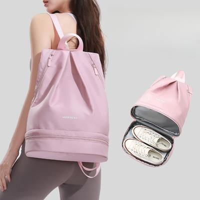 Oxford Cloth Fitness Rucksack Unisex Waterproof Backpack Dry Wet Separation Sports Bag with Shoe Compartment for Fitness Swimmi