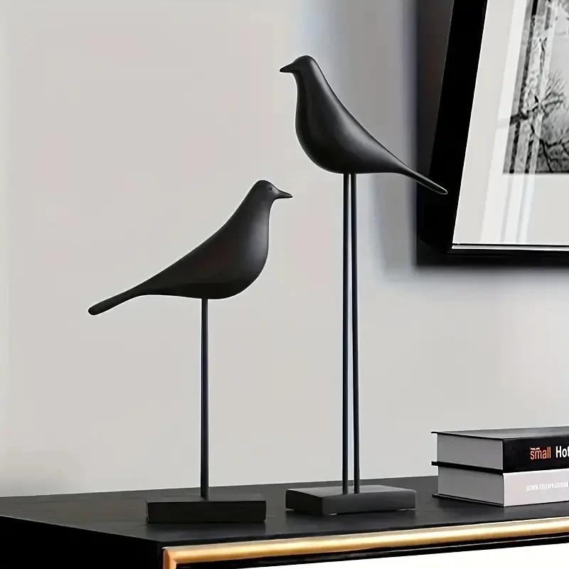 Resin Bird Statue Handicrafts Decoration Artificial Coloring Nordic Bird Decoration Home Decoration Office Desktop Sculpture