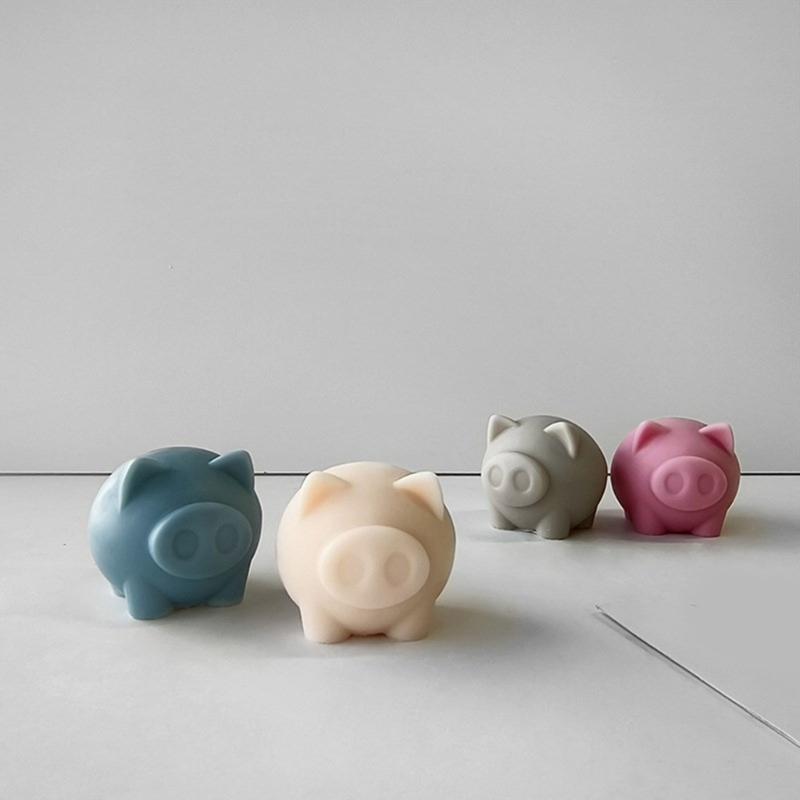 3D g Silikonowa forma na świecę Cartoon ggy Mydło Żywica Gips Narzędzie do robienia Słodkich Zwierzęcych Czekoladowych Kostek Lodowych Dekoracja Biurka