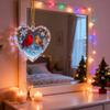 Red Birds Christmas Ornaments Couple Bird Heart Shaped Ornament for Xmas