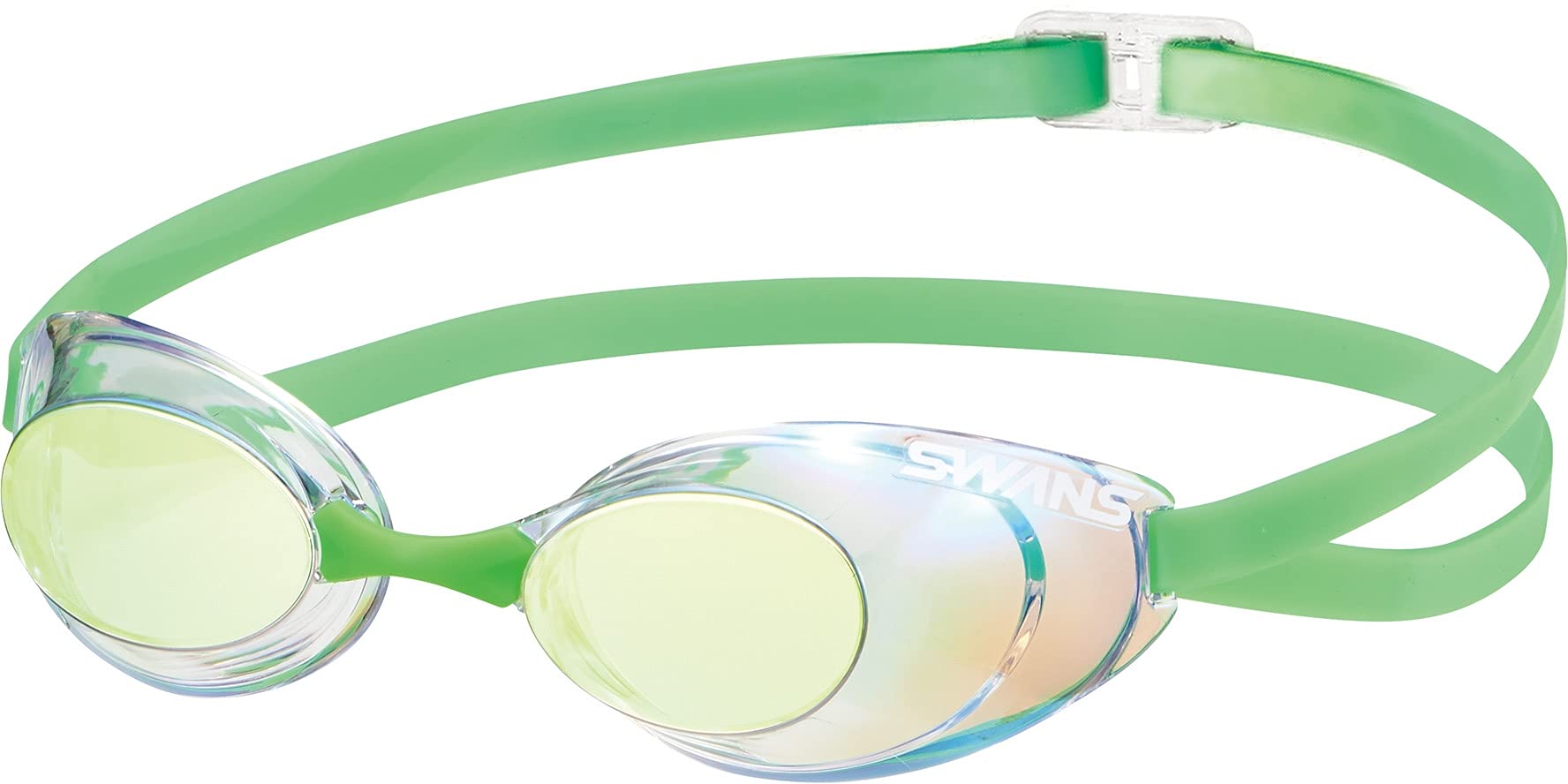 

swimming Sniper clear x flash yellow for ages 12 and Fina certified [Swans] Japanese-made goggles, SR-10M CYFG, mirror, racing, non-cushioned, up,