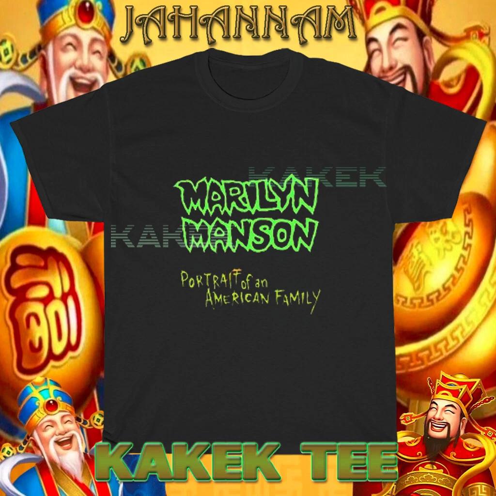 New Shirt Marilyn Manson Portrait Logo American T shirt Funny Size S to 5XL 2XL
