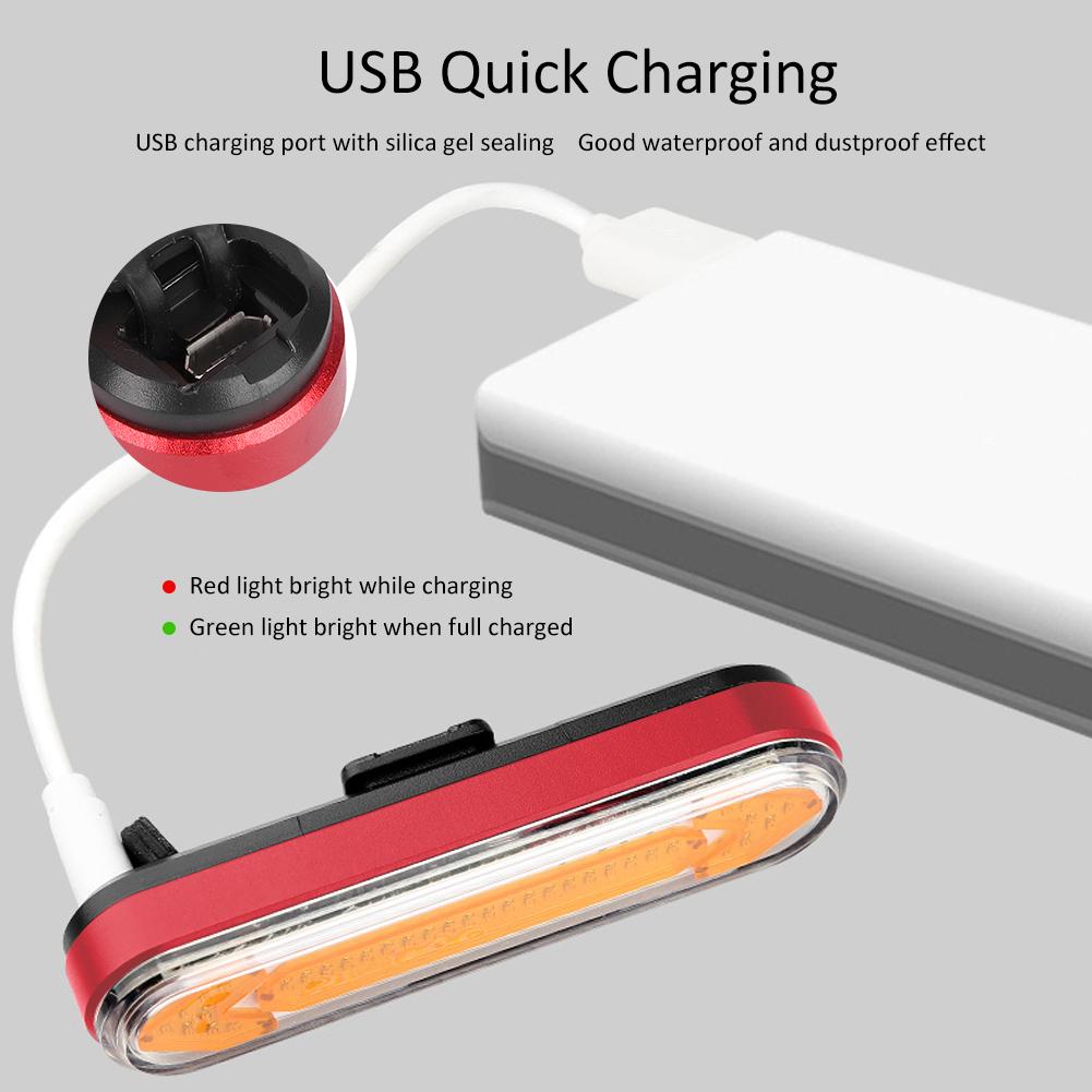 BK600 Mountain Bike USB Charging LED Wireless Remote Safe Warning Turn Tail Light Bicycle Cycling