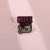 Charming Alloy Letter Brooch With Geometric Style For Medical Themed Fashion Accessories