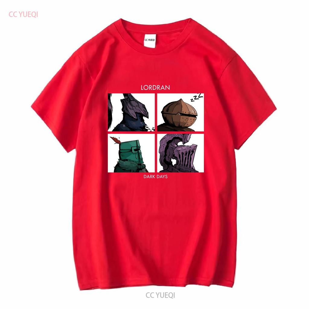 Lordran Dark Souls Days T Shirt Regular Fit Crew Neck Cotton S M 5XL Long or Short Sleeves Vintage Washed Homme
