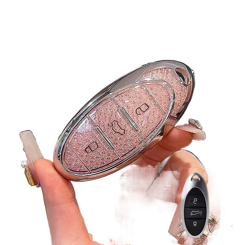 Creative Buckle Car Key Case for FAW Bestune T77/T99/B70/T55/T33 - Full Wrap for Men and Women