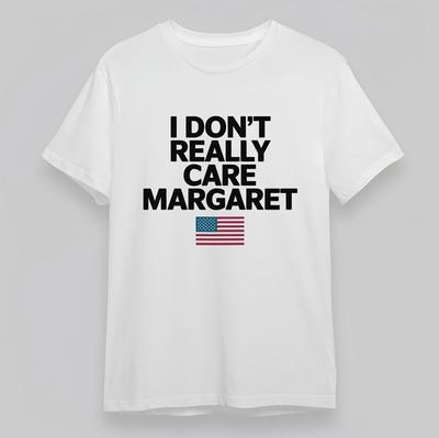 Damen Soft Oversize T-Shirt MARGARET Text mit USA Flagge Tee Kurz Baumwolle Weiß