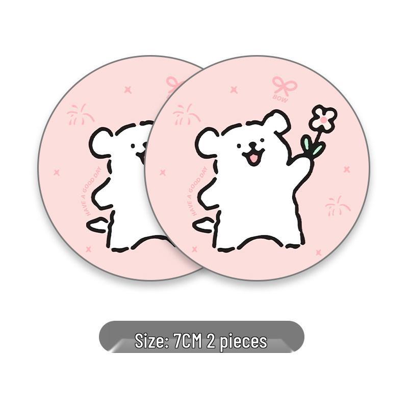 Car Cup Coaster: Universal Anti-slip Door Slot Mat - Cute Cartoon Interior Decor