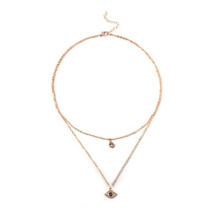 Alloy Devil's Eye Pendant Retro Multi-layer Necklace Women's High Sense Fashion Street Auction