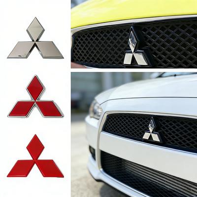 ABS Car Front Emblem Sticker Rear Cover Badge for Ralliart ASX Lancer Outlander Eclipse Delica EVO Pajero Grandis QC3