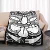 Tiki Bar Fashion Flannel Throw Blanket Summer Beach Aloha Hawaii Funny Accessories Man Cave Party Home Decor for Pub Club