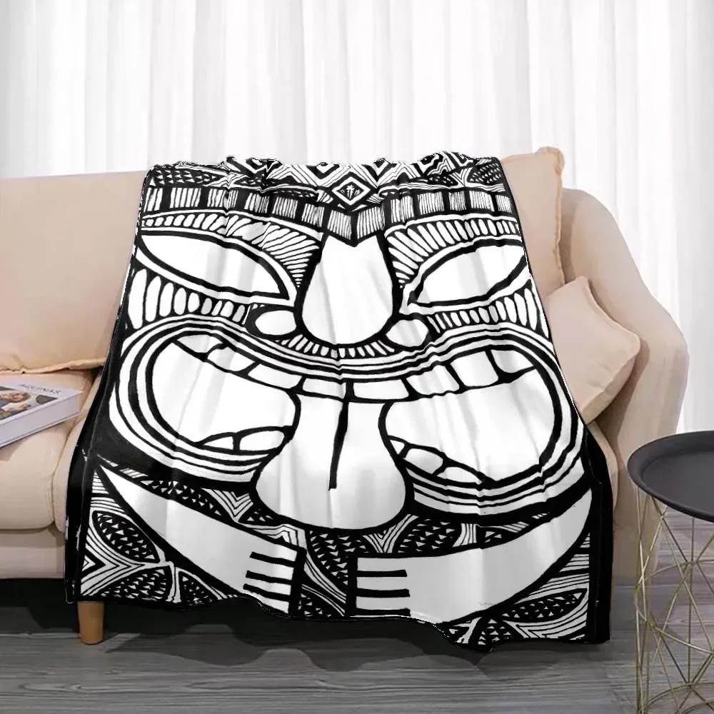 Tiki Bar Fashion Flannel Throw Blanket Summer Beach Aloha Hawaii Funny Accessories Man Cave Party Home Decor for Pub Club