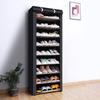 Economical Multi-Layer Shoe Rack: Steel Pipe Assembly, Dustproof Cabinet for Dorms & Homes