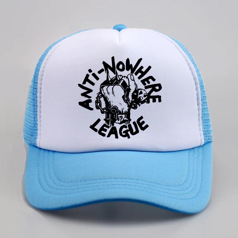 

VTG 80s ANTI NOWHERE LEAGUE PUNK ROCK SKINHEAD Oi TOUR CONCERT Baseball caps Unisexs 2018 fashion Brand Mesh trucker cap
